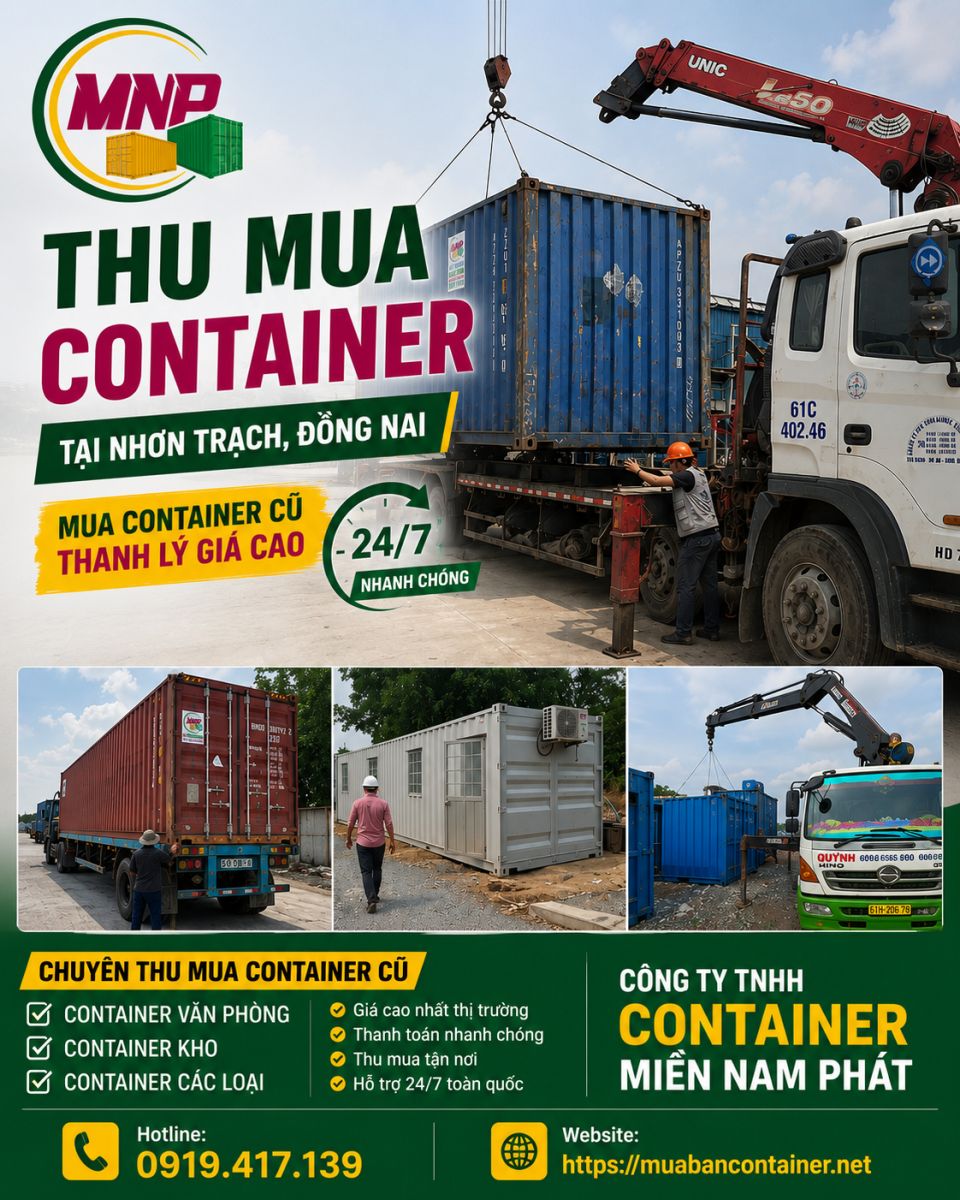 Thu Mua container tại Nhơn Trạch