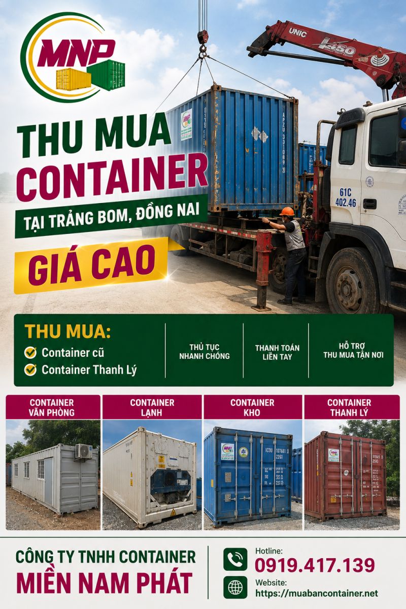 Thu Mua Container Tại Trảng Bom