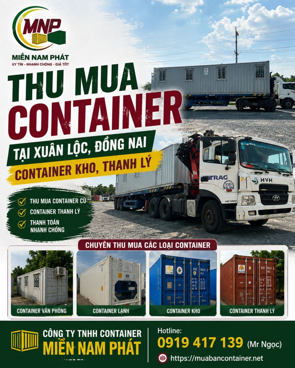 thu mua container tại xuân lộc