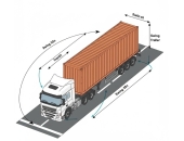 Quy định hiện nay về bán kính quay xe Container